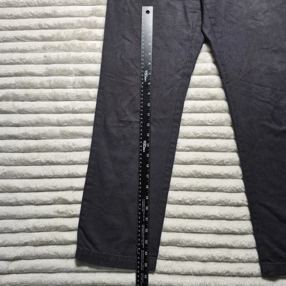 Banana Republic Gavin Straight Fit Chinos Mens 30x30 Charcoal Gray Cotton Pants